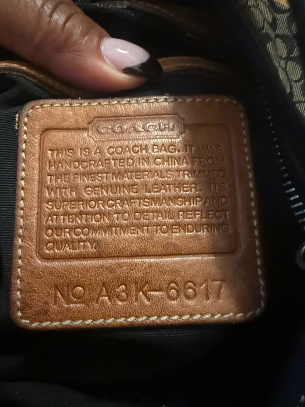 Coach Signature Hobo in Brown and Black - Picture 3 of 4